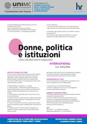 donne politica istituzioni manifesto