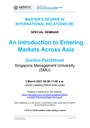 Seminar: "An Introduction to Entering Markets Across Asia"